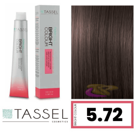 Tassel - Tinte BRIGHT COLOUR con Argán y Keratina Nº 5.72 CASTAÑO CLARO MARRÓN BEIGE 100 ml (09265)