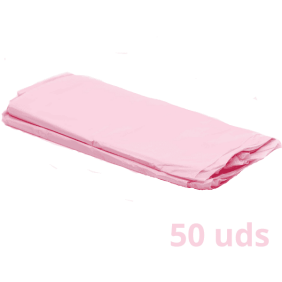 Alba - Bolsa 50 uds capas desechables color ROSA 84x110cm (para tinte y corte)